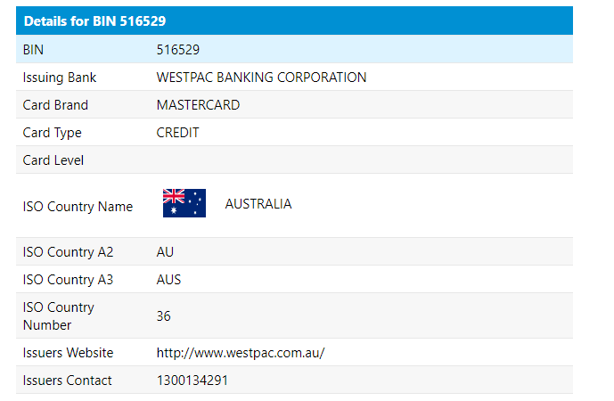AUSTRALIA澳大利亚卡头516529 虚拟卡卡头上线